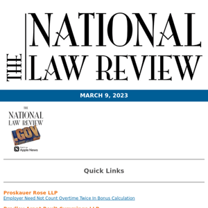 California Legal News from the National Law Review       　
