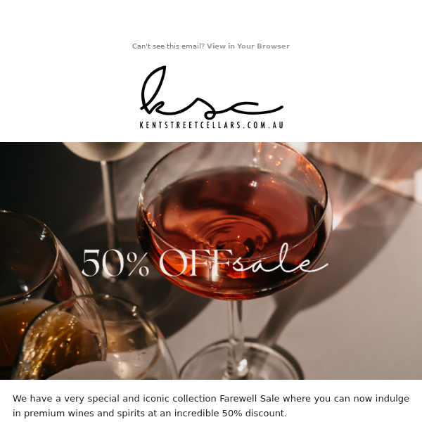 50% Off Now 🍷🥃 Hurry! Last of the range!