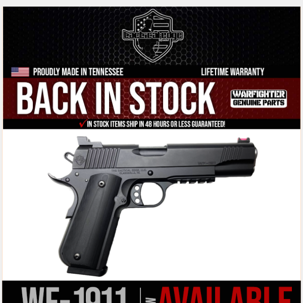 CYBER MONDAY We dropped more WF-1911's! Grab one fast.....