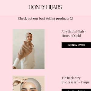 We think you'll love: Airy Satin Hijab - Heart of Gold and more...