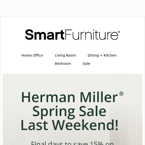Last Weekend to Save 20% on Herman Miller!