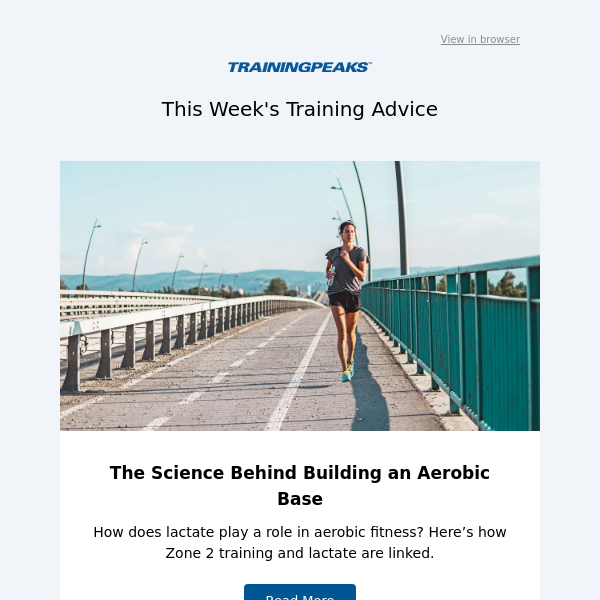 The Science Behind Lactate and Aerobic Training