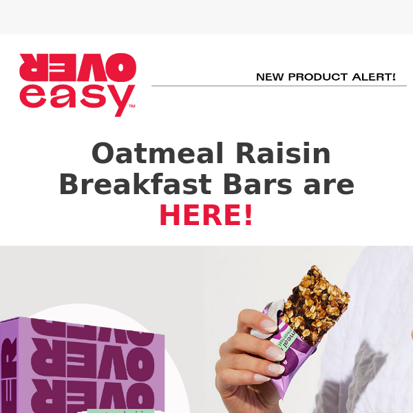 ⚠️ NEW PRODUCT DROP ⚠️  Oatmeal Raisin Breakfast Bars are HERE!