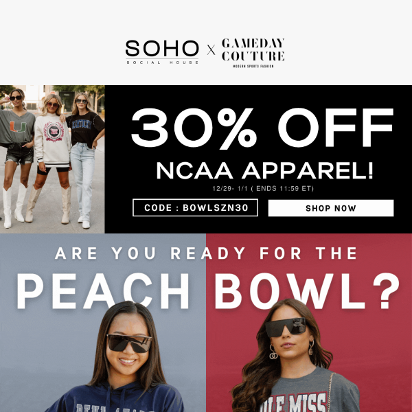 30% off all college apparel continued..