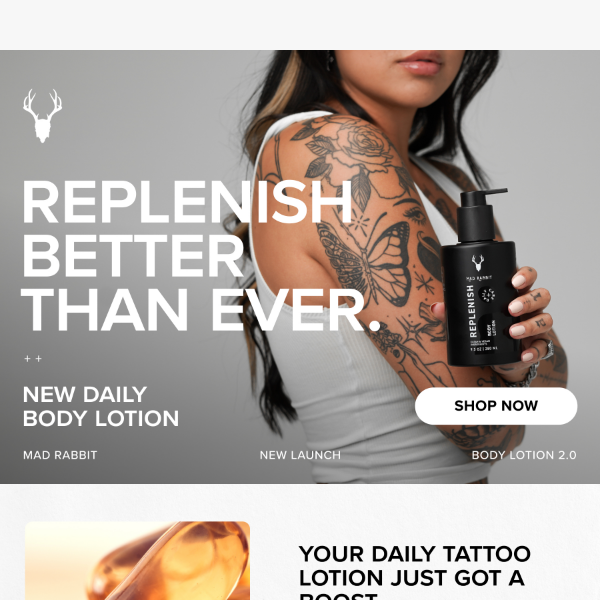 Your daily tattoo lotion just got a boost 🧴