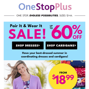 Shop up to 60% off dresses and cardigans