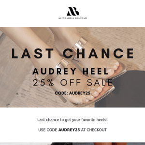 Audrey heel - SALE ENDS TONIGHT! ⏳