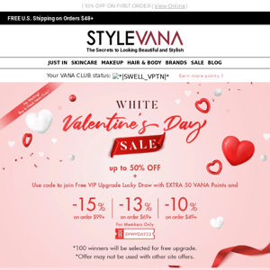 Even MORE on sale? Shop the White Valentine's Day Sale now!