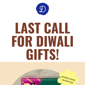 🍪 Last Call to Send Diwali Gifts!