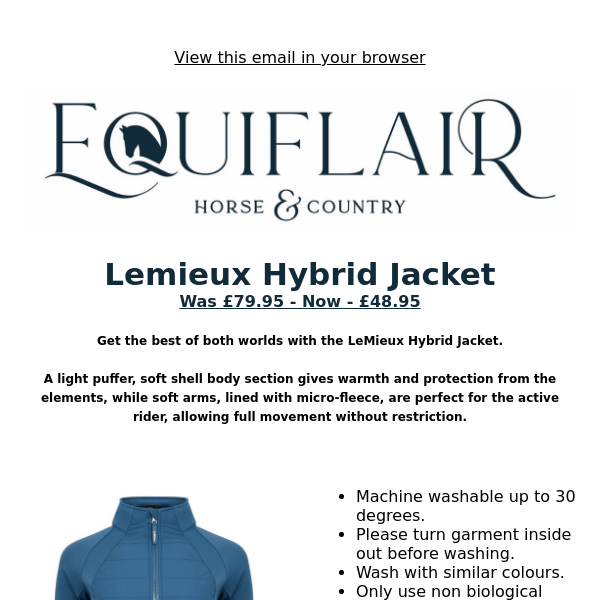 Deal of the Day - Lemieux Hybrid Jacket - Only £48.95
