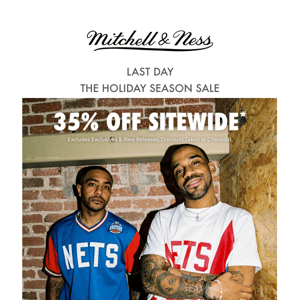 35% Off Sitewide Sale! Last Day! 🏀🏈⚾️