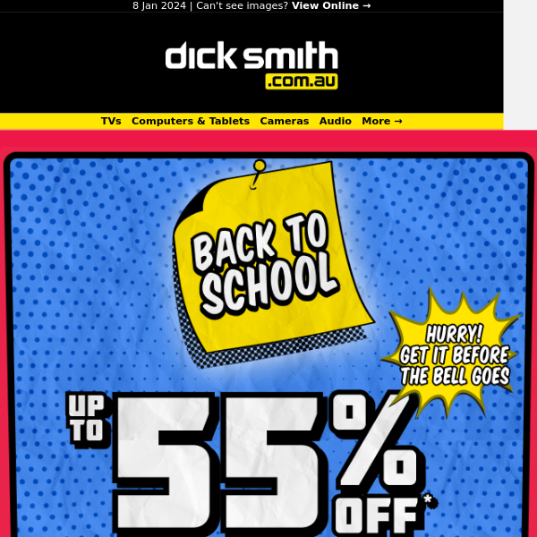 Back to School Sale! Up to 55% OFF Laptops, Tablets, Desks & More!