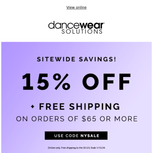 15% Off Sitewide Sale!