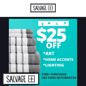 Coupon: $25 off $100 purchase of home accents, art & lighting