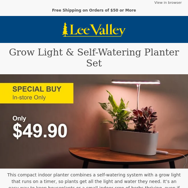 Two Special Buys – Grow Light with Self-Watering Planter & Seed Keeper Box