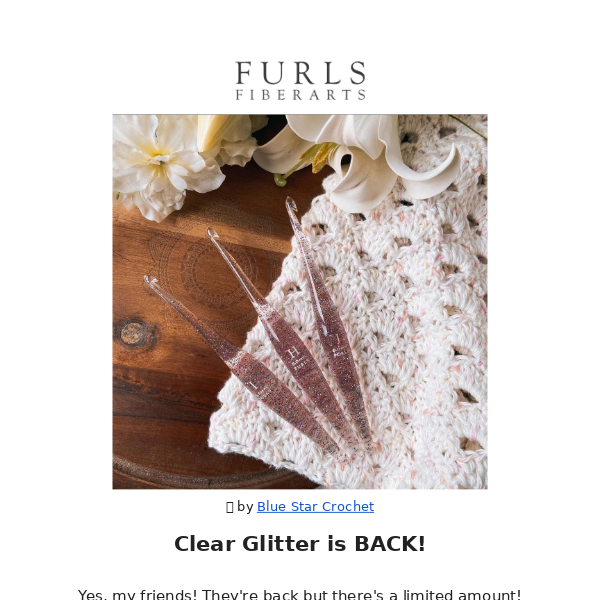 Special Edition Clear Streamline Glitter Crochet Hooks – FurlsCrochet