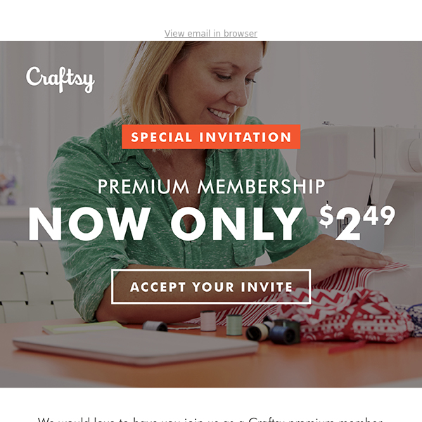 ❓ Have You Accepted Craftsy’s Invitation to PREMIUM Membership?