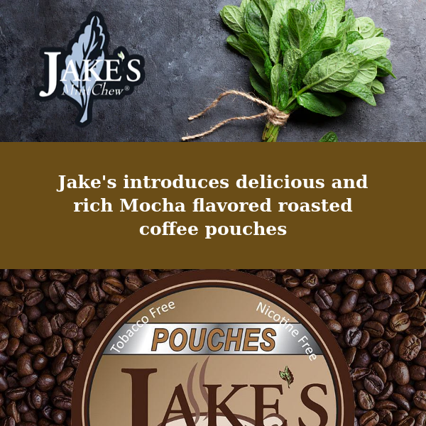 Jake's Introduces New, delicious, rich, Mocha roasted coffee pouches!