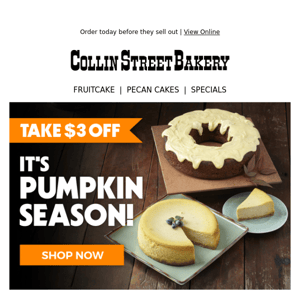 Our pumpkin cakes ARE BACK!