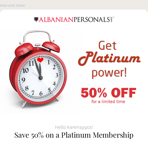 50% Discount on Platinum Memberships!