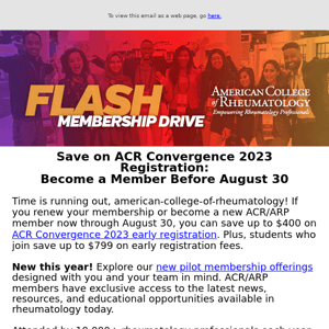 Join Now & Save on ACR Convergence 2023 Registration