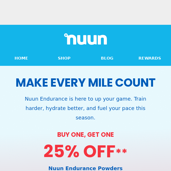 HURRY! Buy 1, Get 1 25% off Nuun Endurance