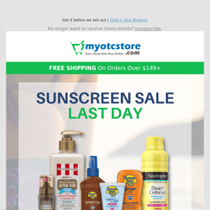 🌞 Summer Savings: Last Day of Sunscreen Sale! 🌞