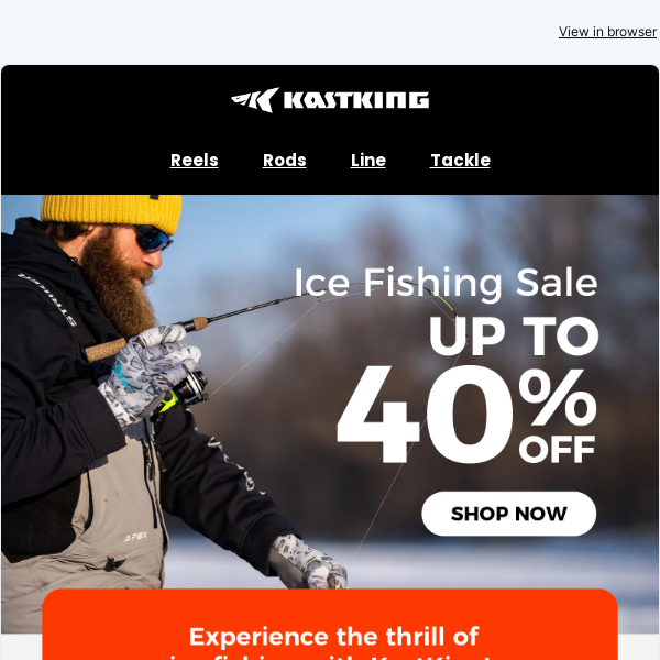 Don't miss out on our Ice Fishing Sale - Save up to 40%!