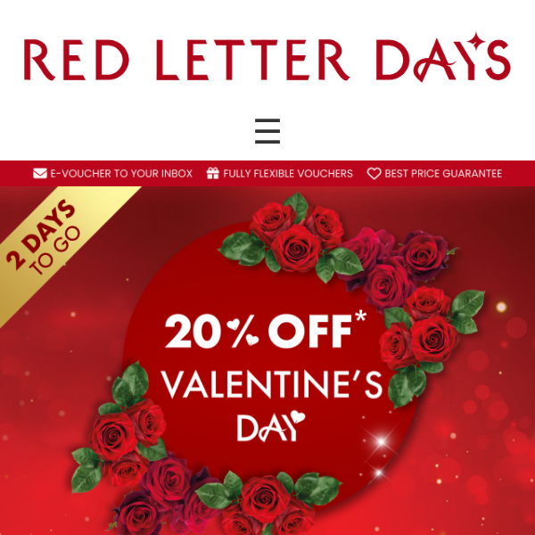 20% off | Last call for Valentine's Day postal delivery!