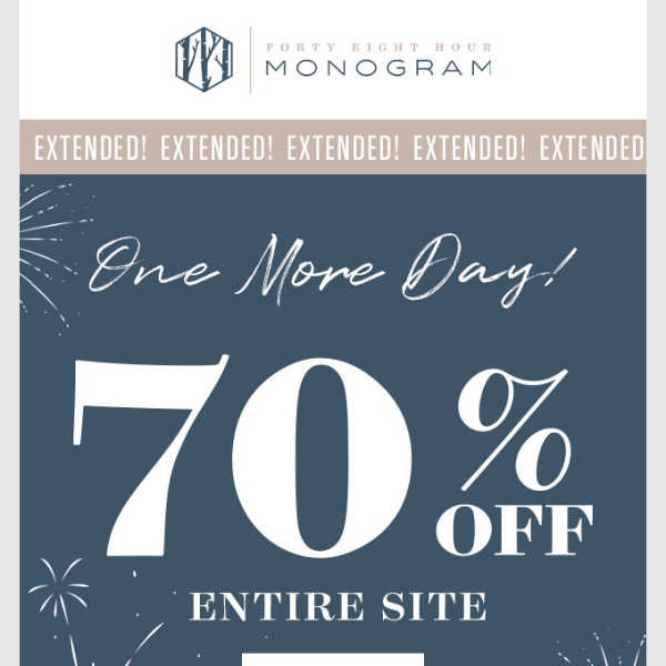 🚨 This is not a drill - 70% off sale EXTENDED!