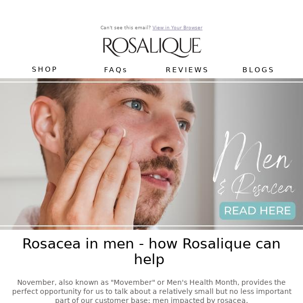 How Rosacea affects men 👨