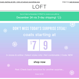 This SURPRISE steal ends tonight (!!!)