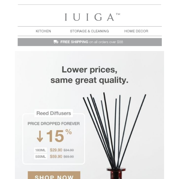 Reed Diffusers Now Priced Even Lower than Before! 😉