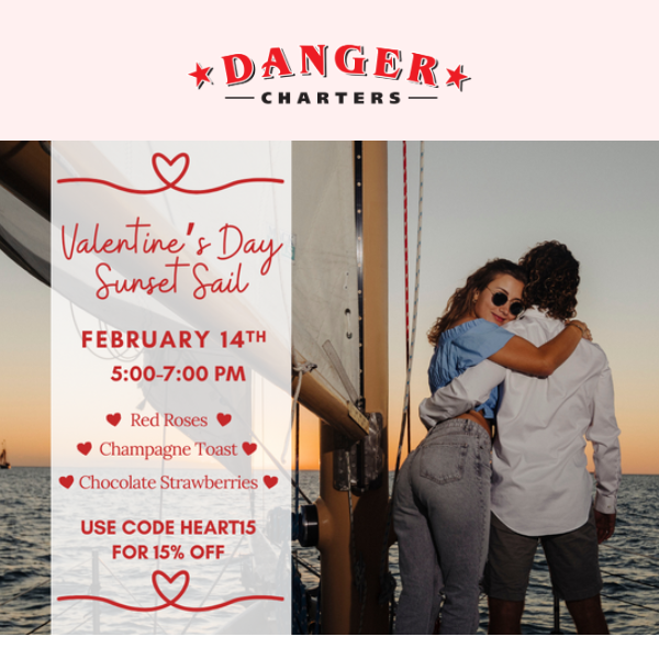 ❤️ A Key West Love Story: Your Valentine's Day Sail with Danger Charters Awaits!