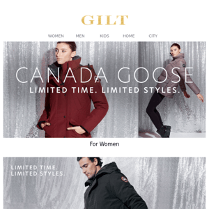 Canada Goose. [Limited Time. Limited Styles.]