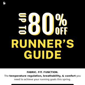 Get Running with Up to 80% Off 🏃
