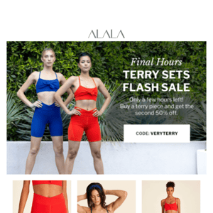 Time's almost out | Shop the Terry Sets Flash Sale