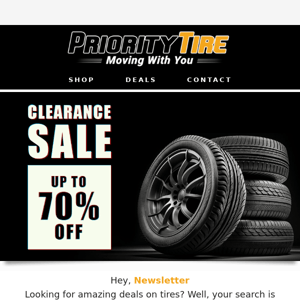 Clearance Tires at Blink-and-You'll Miss Prices! ⚡