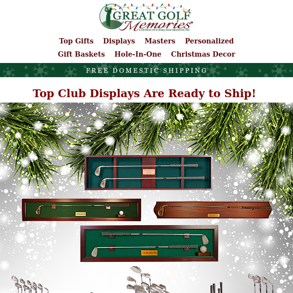 A Golf Club Display Would Look Great By The Christmas Tree!!