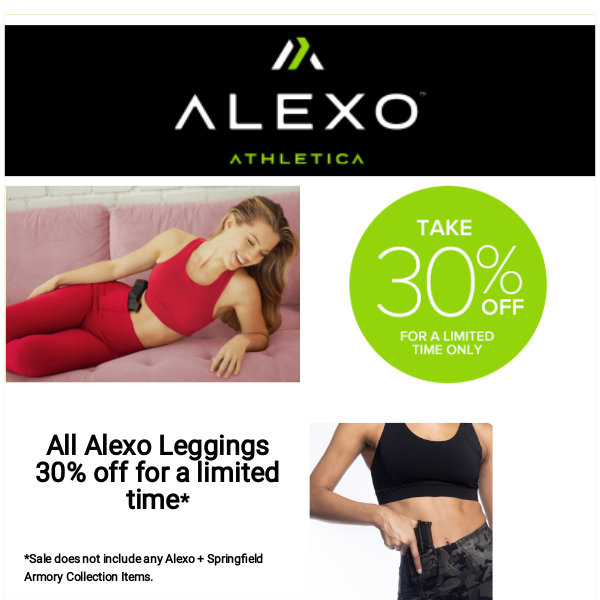 Legging Flash Sale : 30% Off All Alexo Leggings