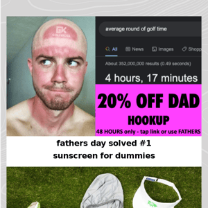 dads hate sunscreen 🥊😎 48 hour hookup