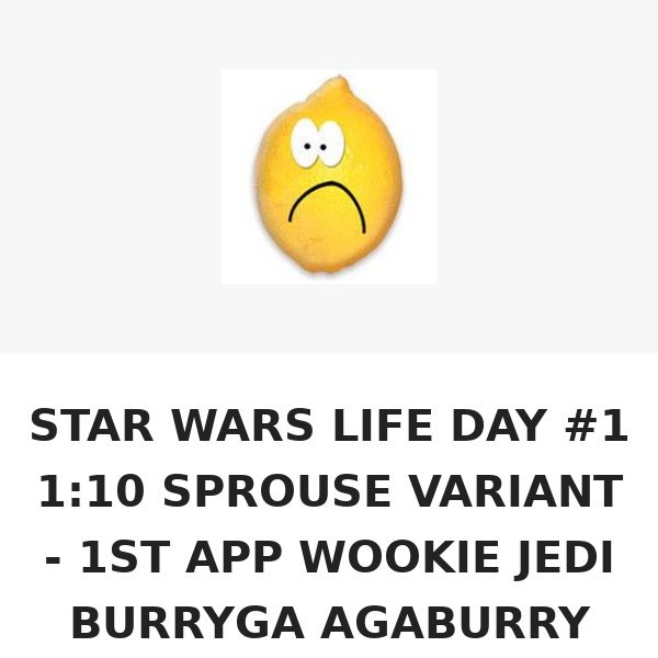 STAR WARS LIFE DAY #1 1:10 SPROUSE VARIANT - 1ST APP WOOKIE JEDI BURRYGA AGABURRY