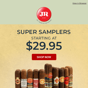 🍺 Happy Hour Herf: Super samplers starting at $29.95