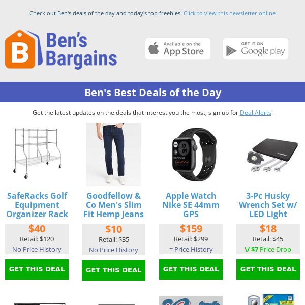 Ben's Best Deals: $40 Golf Rack - $11 HyperChiller - $159 Apple Watch SE - $400 LG 4K Monitor (43")