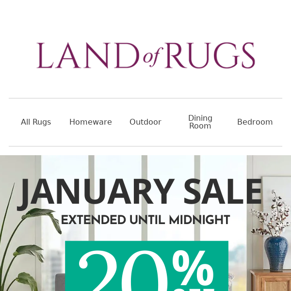Land of Rugs UK, 🚨 Sale Extended Until Midnight 🌟