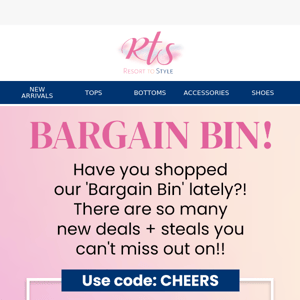 NEW 'Bargain Bin' Deals!! ⏰ 60% OFF!!