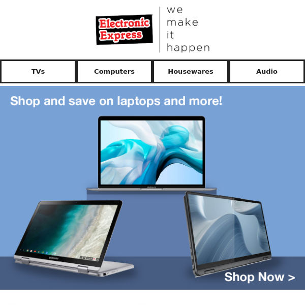 Shop & Save On Laptops & More!