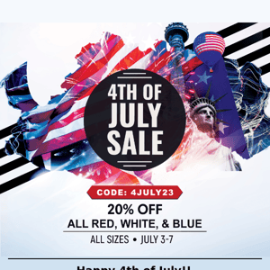4th of July 20% off on all Red, White, & Blue pigments