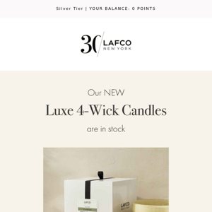 Our NEW 4-wick candles are in stock!
