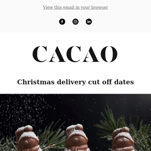 Last call for Christmas deliveries🎄